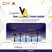 Assam down town University Incubated Startup Vernovate Secures ₹8 Lakh APEDP 5.0 Grant