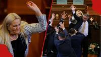Video: Furious Kosovo MP hurls eggs at prime minister during heated parliamentary session