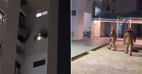 Electric mahjong table catches fire in Tampines HDB flat, 1 taken to hospital