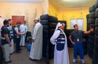 Kuwait authorities seize 390 used tires from an illegal warehouse in Jleeb Al-Shuyoukh