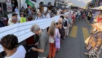 Protest at the Locarno Film Festival Remembers 60,000 Names of the Dead of Gaza 