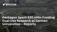 Pentagon Spent $20.4Mln Funding Dual-Use Research at German Universities – Reports