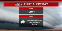 FIRST ALERT: Strong to severe storms, heat advisory in effect