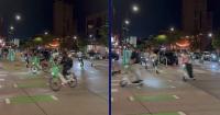 Minneapolis scooter takeover: Scooters, bikes ride around downtown, onto I-35W