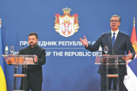 Zelensky meets Vucic on first Serbia visit