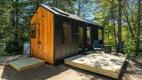 Near Acadia National Park in Maine, this 301-square-foot tiny house somehow fits a bathtub