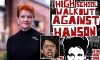 War of words erupt as high school students prepare to walk out of school in protest against Pauline Hanson