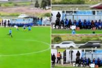 Soccer ball kicked on road causes car crash during Uruguayan match in scary moment