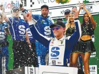 Gibbs takes checkered flag at Iowa