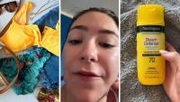 ‘Neutrogena, you owe me $50’: Woman puts on Neutrogena Beach Defense SPF 70 sunscreen. Then she looks at her Garage bikini