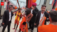 "Government made train travel free for Kanwariyas": TTE refuses to let devotees board without tickets; video goes viral