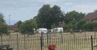 Travellers pitch up on York playing fields