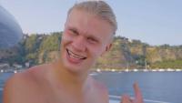 Erling Haaland becomes a tourist attraction as boat full of cheering people sails past his yacht while he’s on holiday