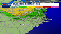North Carolina heat ramping up | Scattered severe storms this week