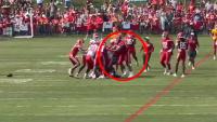 Travis Kelce forced to jump in to break up fight at Kansas City Chiefs practice as it descends into chaos