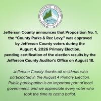 Jefferson County Voters Approve Parks & Recreation Levy Lid Lift in Primary Election