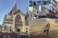 Nearly 100-year-old church crumbles as deadly 7.4-magnitude earthquake rocks Colombia