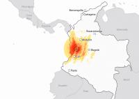 The earthquake in Colombia in images: damaged buildings, rescues, and streets covered in debris
