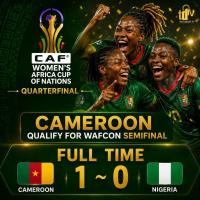 Indomitable Lionesses stun defending champions Nigeria to reach WAFCON semis, secure World Cup ticket