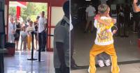 Emotional reunion! This is how a boy welcomed his little sister at the airport in Cuba