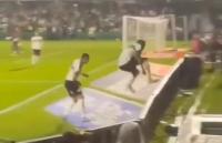 ‘A scare’: Brazil player leaps into tunnel in joy over goal