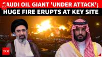 BREAKING | Saudi Oil Facility Hit In Major Attack; Emergency Crews Battle Massive Fire | WATCH