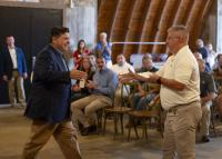 Illinois governor’s race: JB Pritzker, Darren Bailey spar over Trump tariffs, farm economy at ag forum