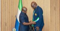 President Bio Confers GCOR National Honour on Outgoing World Bank Country Manager