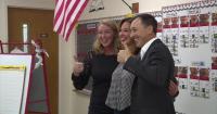 JUPITER LAW FIRM SURPRISES TEACHER WITH SCHOOL SUPPLIES AND FULL-YEAR CLASSROOM FUNDING