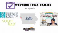 Volunteers for Siouxland Humane Society, data center showdown near Salix, Karaoke at Kings & Queens: Western Iowa Dailies for 8-10-26