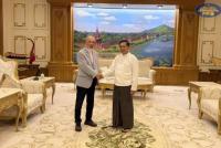 Nippon Foundation Honorary Chairman Meets Myanmar President
