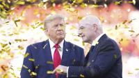 Donald Trump backs Fifa president Infantino amid workplace affair allegations