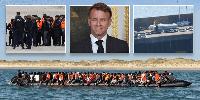 France admits there's 'no limit' to mega-dinghy migrants while French police stand and watch boats launch