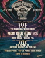 Styx Returns To Miramar Beach, Florida For Second Annual "Rockin' In Paradise With Styx & Friends" Beach Weekend October 8-10, 2026