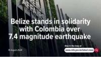 Belize Expresses Solidarity With Colombia After Deadly Earthquake