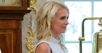 Trump’s Blonde Companion, 35, Can’t Stop Smiling as Chaos Swirls