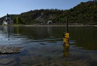 Rhine water levels fall to new lows, some ship sailings halted
