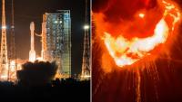 Why did China's workhorse Long March 7A rocket explode after launch?