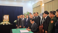 Lao Embassy in China Holds Tribute Ceremony for Late National Assembly President Xaysomphone Phomvihane