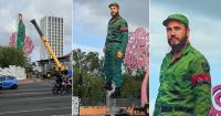 Nicaragua installs a sculpture of Fidel Castro on the Bolívar to Chávez Avenue