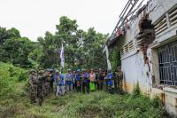 ASEAN Observer Team Inspects Damaged Health Center and School