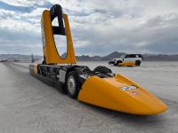 Britain’s Andy Green sets another speed record, this time for fastest run in a hydrogen-powered car