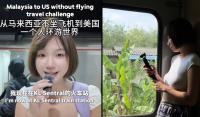 [Watch] Malaysian Woman Quits Job, Takes Train To America