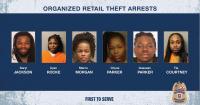 Six people were arrested in alleged retail theft ring