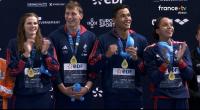 Swimming: The French mixed relay team wins European gold in the 4x100m medley.