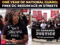 'End the occupation': D.C. protesters take to the streets a year after Trump deployed Guard troops