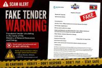 Ministry warns public over fraudulent tender scam