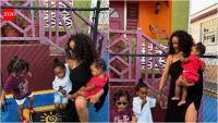 Rihanna takes children to childhood home in Barbados
