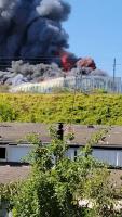 Massive flames and thick smoke explode near Paris airport