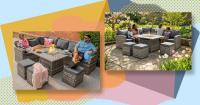 This 9-seater rattan garden furniture set with fire pit has been slashed by £771